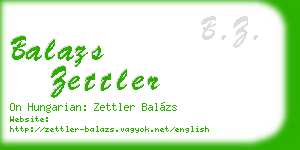 balazs zettler business card